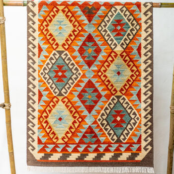 Terracotta And Earthy Brown Kilim Rugs And Runner, 5 of 5