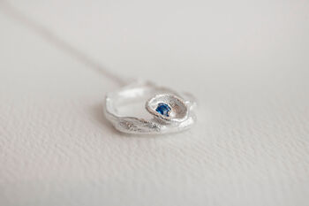 Blue Sapphire And Recycled Silver Branch Necklace, 3 of 9
