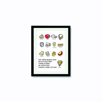 'Sweet Dreams Are Made Of Cheese' Framed Print, 2 of 6