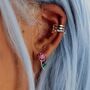 Mismatched Flower Stud Earrings, thumbnail 3 of 5