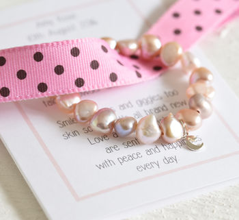 Personalised New Baby Girl Bracelet And Poem, 5 of 9