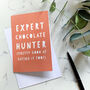 Funny Chocolate Hunter, Easter Wordy Card, thumbnail 1 of 2