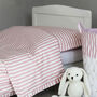 Pink Stripe Duvet Cover And Pillowcase Set Two Sizes, thumbnail 6 of 9