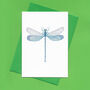 Hand Drawn Dragonfly Illustrated Blank Greeting Card, thumbnail 3 of 10