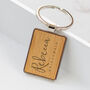 Personalised Bamboo Wedding Bridal Party Wooden Keyring, thumbnail 2 of 4