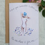 'Skinny Dippers' Blank Greeting Card, thumbnail 1 of 2