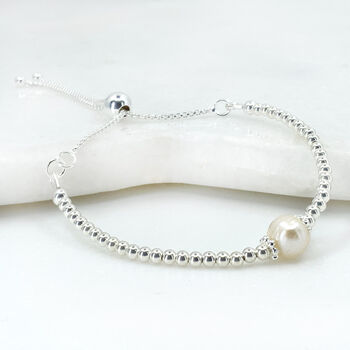 Silver Pearl June Birthstone Bracelet, 3 of 10