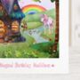 Birthday Card Magic Fairy House Personalised #B01, thumbnail 4 of 8