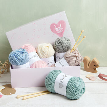 Pompom Hat Baby Knitting Kit, 9 of 10