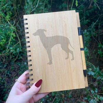 Personalised Italian Greyhound Dog Engraved Notebook, 6 of 6