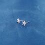April 925 Sterling Silver Diamond Birthstone Stud Earrings, thumbnail 5 of 8