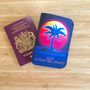 Personalised Passport Holder Synthwave Palm Tree, thumbnail 1 of 5