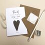 3rd Leather Heart Wedding Anniversary Card, thumbnail 3 of 7