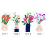 Personalised Floral Wall Vase Art Print For The Home, thumbnail 5 of 6