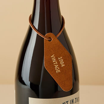 Personalised Leather Diamond Bottle Tag, 2 of 6