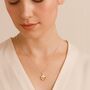 Personalised Sterling Silver And Gold Violet Necklace – February Birth Flower, thumbnail 2 of 11