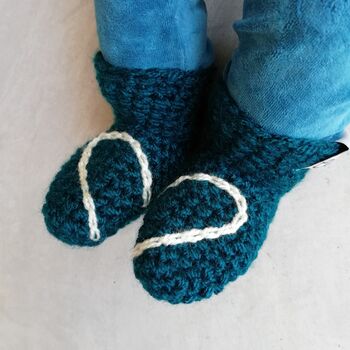 Handmade Baby Booties With Heart Or Snowflake, 9 of 12