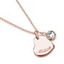 18 K Rose Gold Plated Heart Swarovski Necklace, thumbnail 5 of 10
