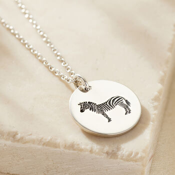 Personalised Zebra Spirit Animal Necklace, 3 of 5