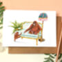 Orangutan And Baby Illustrated Greetings Card, thumbnail 2 of 5