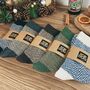 Mens Wool Socks Chevron Check Groomsmen Socks, thumbnail 1 of 9