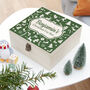 Personalised Festive Pattern Christmas Eve Box, thumbnail 1 of 6