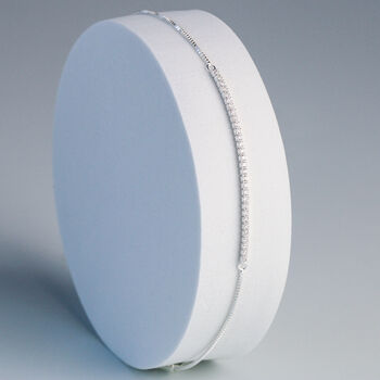 Sterling Silver Crystal Tennis Bracelet, 2 of 5