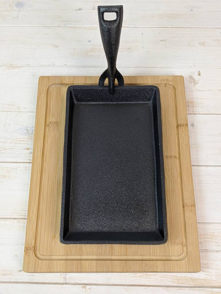 Cast Iron Fajita Skillet Sizzler Pan By Black Rock Grill