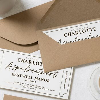 Personalised Spa Day Gift Voucher For Her Or Him, 8 of 9