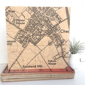 new home postcode map print on wood by northern logic ...