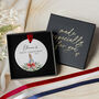 Baby Boy's First Christmas Personalised Ceramic Bauble, thumbnail 3 of 7