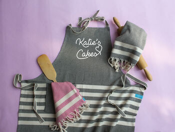 Personalised Cotton Apron Tea Towels, Gift For Mums, 3 of 12