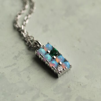 Opal Traffic Light Necklace, 7 of 9