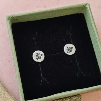 Seaside Themed Silver Stud Earrings Various Designs, 5 of 7