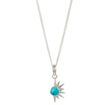 Total Eclipse Turquoise Silver Pendant Necklace, 2 of 9