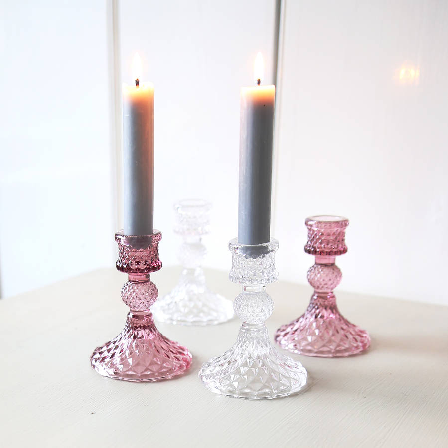 cut glass candlestick by red lilly | notonthehighstreet.com
