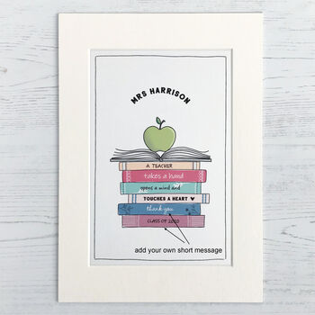 Teacher Personalised Print; Touches A Heart, 3 of 4