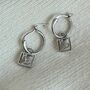 Capricorn Zodiac Earrings Sterling Silver Gift For Her, thumbnail 2 of 4