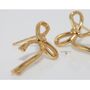 Silver And Gold Bow Bridesmaid Earrings, thumbnail 5 of 8