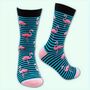 Novelty Fun Socks Size Five To Nine ~ Flamingo, thumbnail 1 of 6