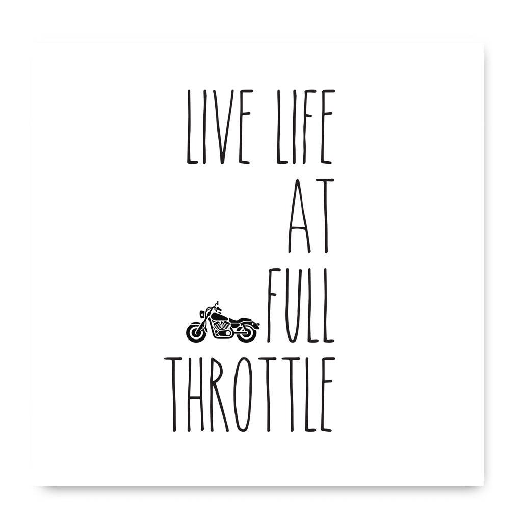 Live Life At Full Throttle Motorbike Greetings Card By Liberty Bee