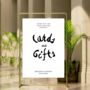 Simple Black And White Wedding Cards And Gifts Sign Board, thumbnail 3 of 5