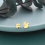 Mismatched Squirrel And Acorn Nut Stud Earrings In Sterling Silver, thumbnail 5 of 12