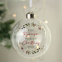 Personalised Christmas Glass Bauble Hanging Decoration, thumbnail 1 of 5