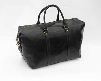 Luxury Soft Hide Leather Travel Holdall Bag, 2 of 11