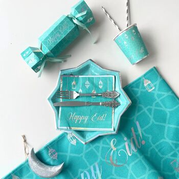 Eid Party Pack Teal And Iridescent, 8 of 8