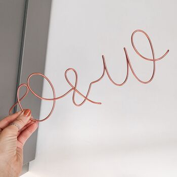 Personalised Couples Initial Wire Sign, 2 of 5