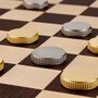 Draughts Pieces Solid Brass With Leather Bottom, thumbnail 2 of 2