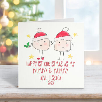 Happy First Christmas As My Mummy And Daddy Personalised Card, 2 of 6