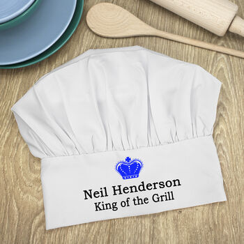 Personalised King Of The Grill Chef Hat, 3 of 4